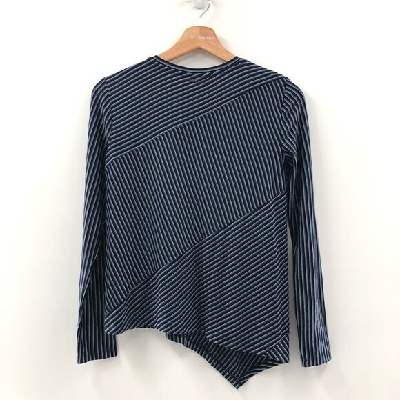 DKNY Striped Long -Sleeve Top New Navy XXS‎ - Picture 8 of 9